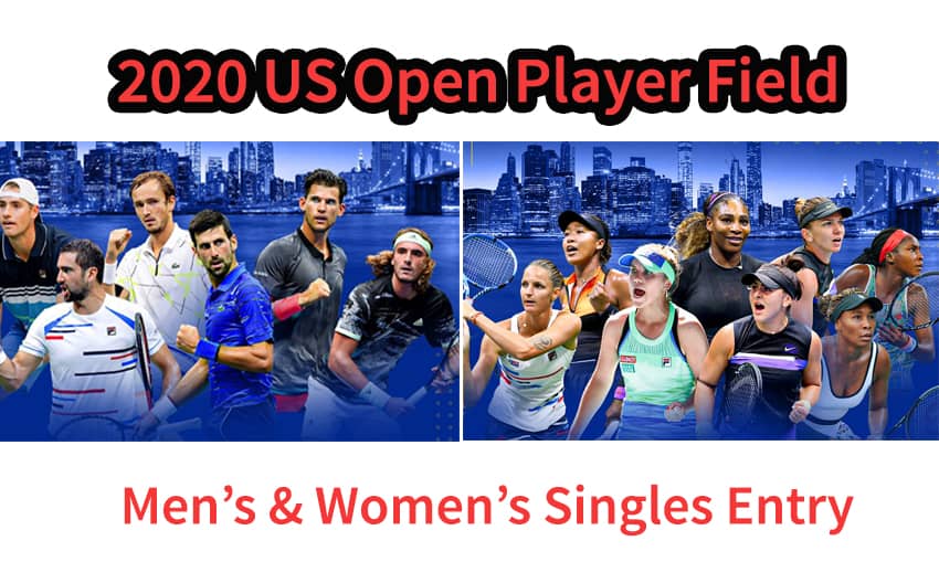 US Open Tennis 2020 Men’s & Women’s Singles Entry List